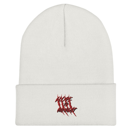 Close To Midnight | Cuffed Beanie | White