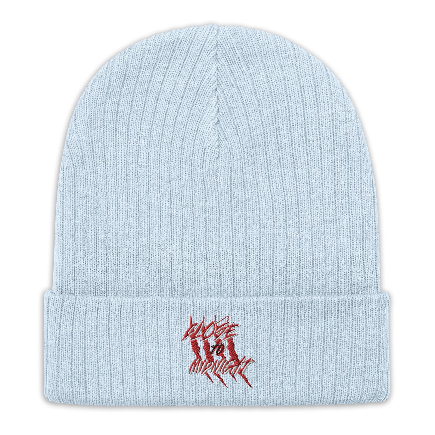 Close To Midnight | Ribbed Knit Beanie | Sky Blue