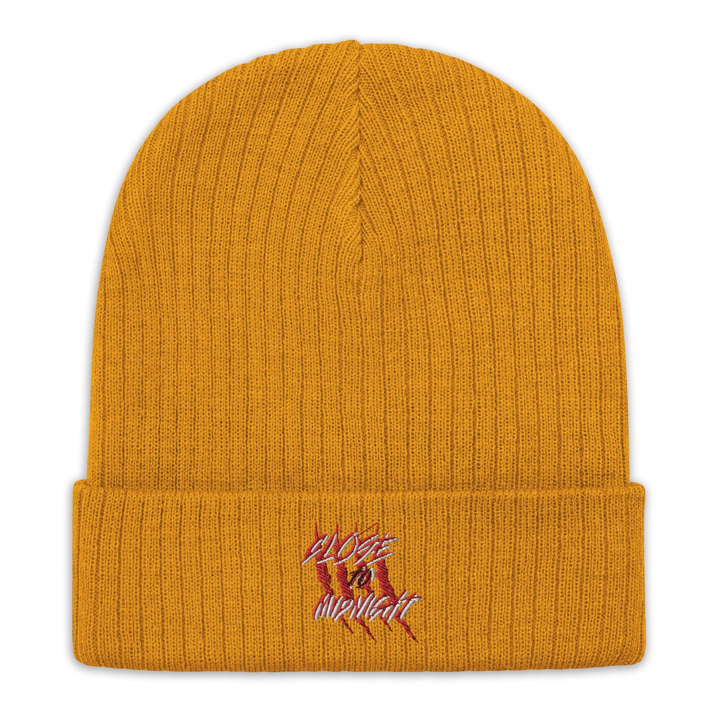 Close To Midnight | Ribbed Knit Beanie | Mustard