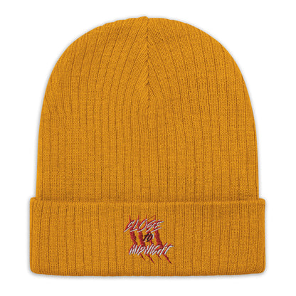 Close To Midnight | Ribbed Knit Beanie | Mustard
