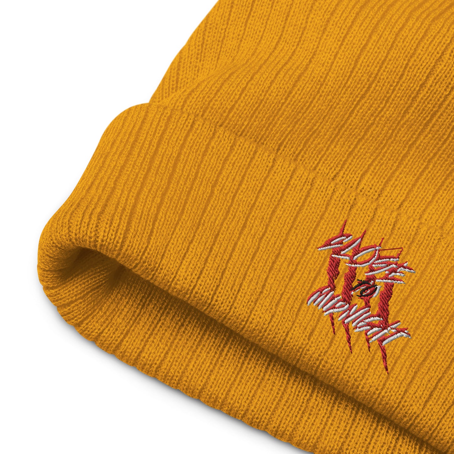 Close To Midnight | Ribbed Knit Beanie | Mustard