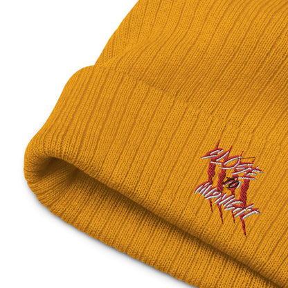 Close To Midnight | Ribbed Knit Beanie | Mustard