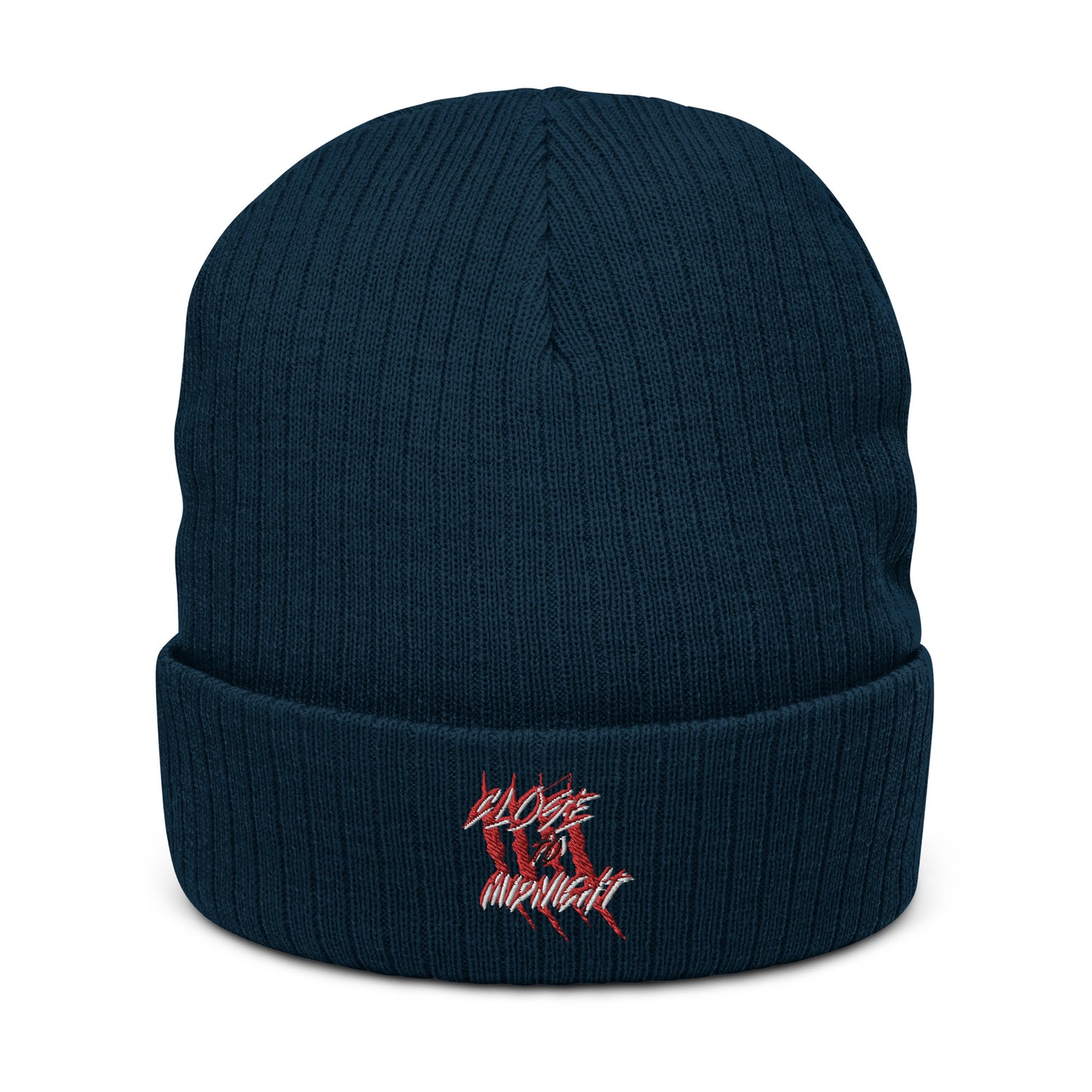 Close To Midnight | Ribbed knit beanie | Navy Blue