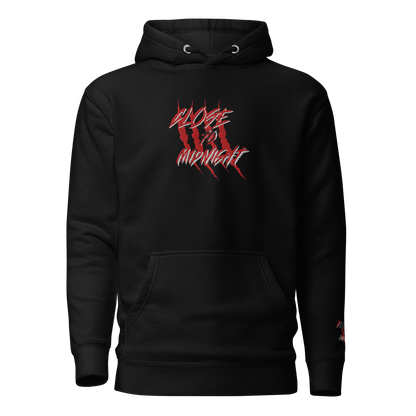 Close To Midnight | Premium hoodie | Black (Large Chest) embro.
