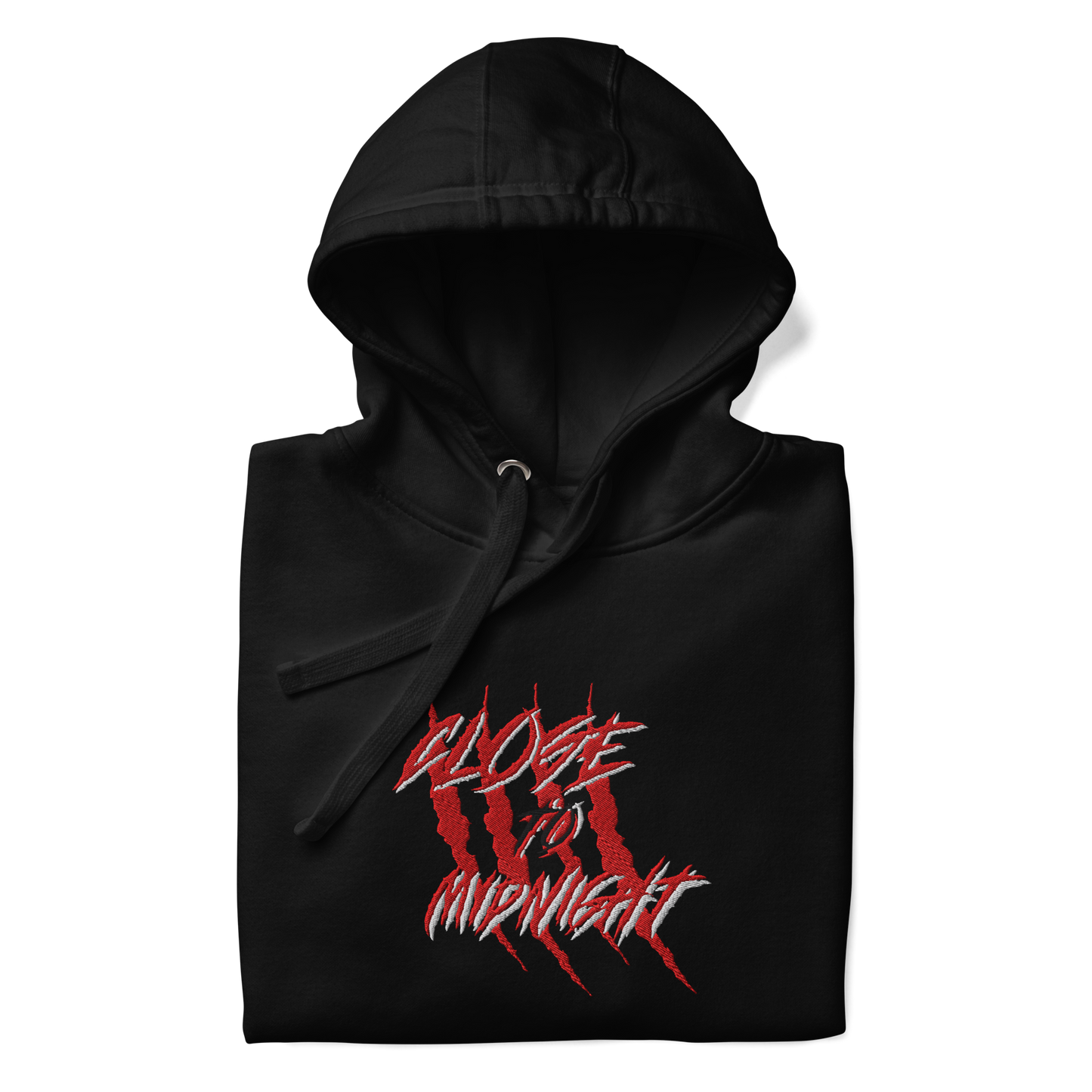 Close To Midnight | Premium hoodie | Black (Large Chest) embro.