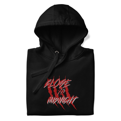 Close To Midnight | Premium hoodie | Black (Large Chest) embro.
