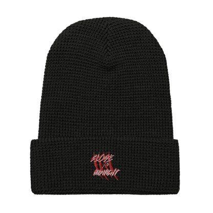 Close To Midnight | Waffle Beanie | Black